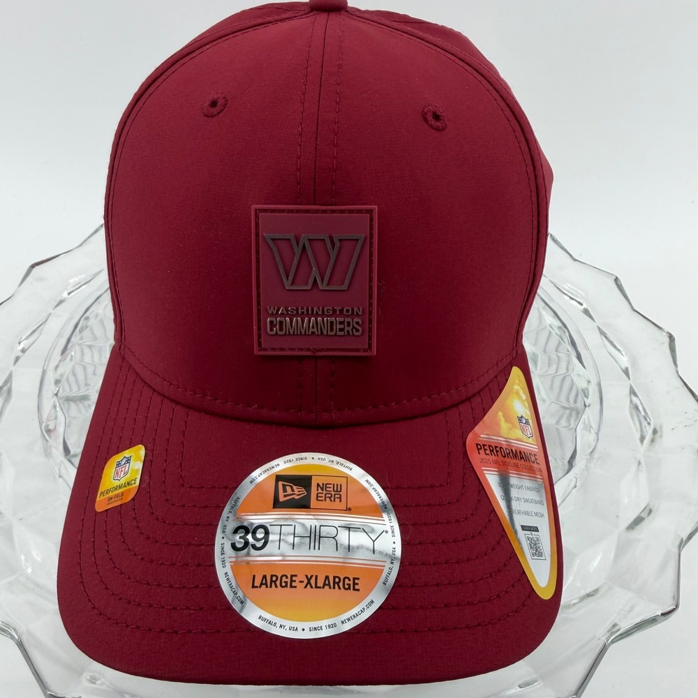 New Era 39THIRTY Washington Commanders NFL‎ Sideline Hat Burgundy L/XL New